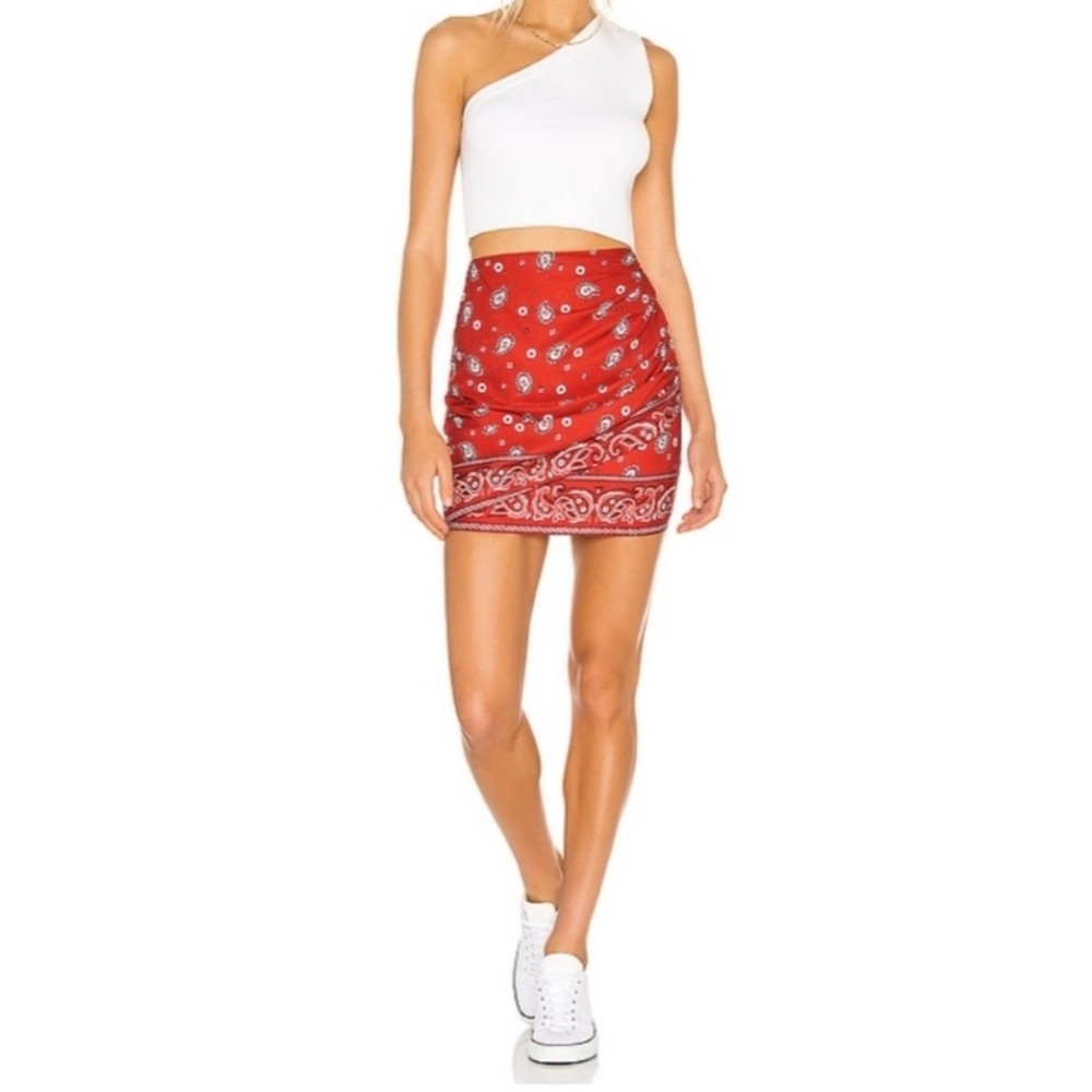 Superdown Darby Paisley Mini Skirt